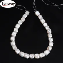 Натуральный AA белый квадратный пресноводный жемчуг 12*12 мм для изготовления ювелирных изделий 15 дюйм(ов) DIY цепочки и ожерелья браслет