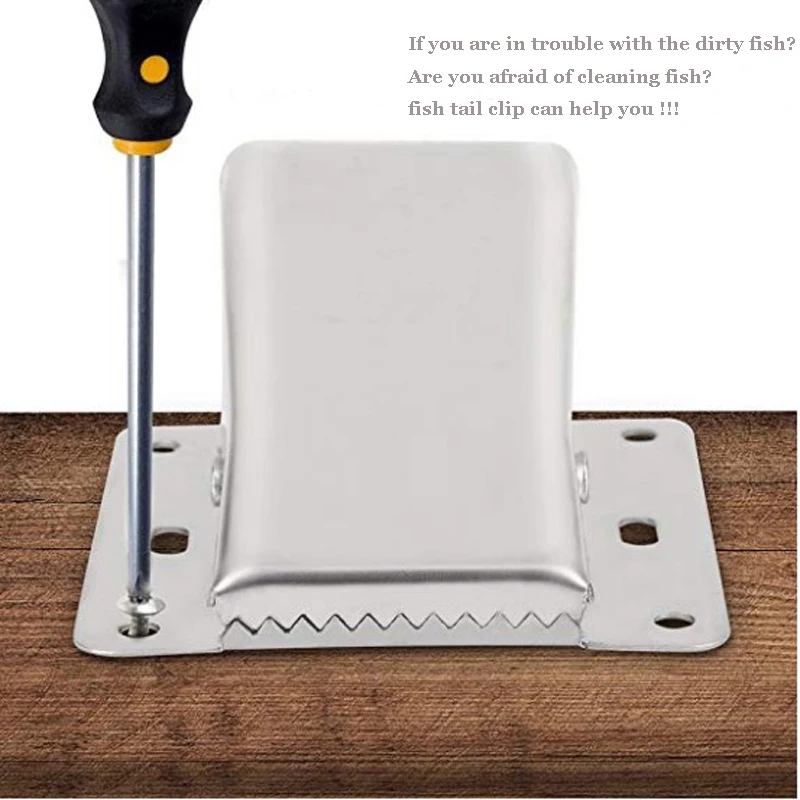 Stainless Steel Deep jaw Fish Tail Clip Fish Cleaning Clamp with 6