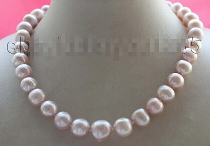 

Free shipping >>@ >812 17" Genuine Natural 11-15mm Purple pearl Necklace
