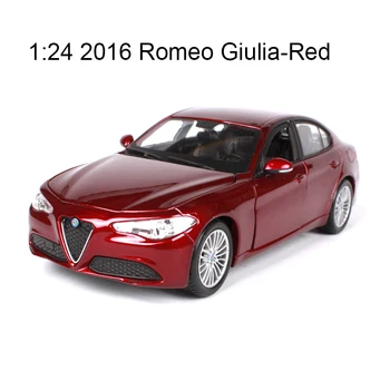 

Bburago 1:24 diecast Car Romeo Giulia Italy sedan 1:24 Alloy Car Metal Vehicle Collectible Models toys Toy For Gift Collection