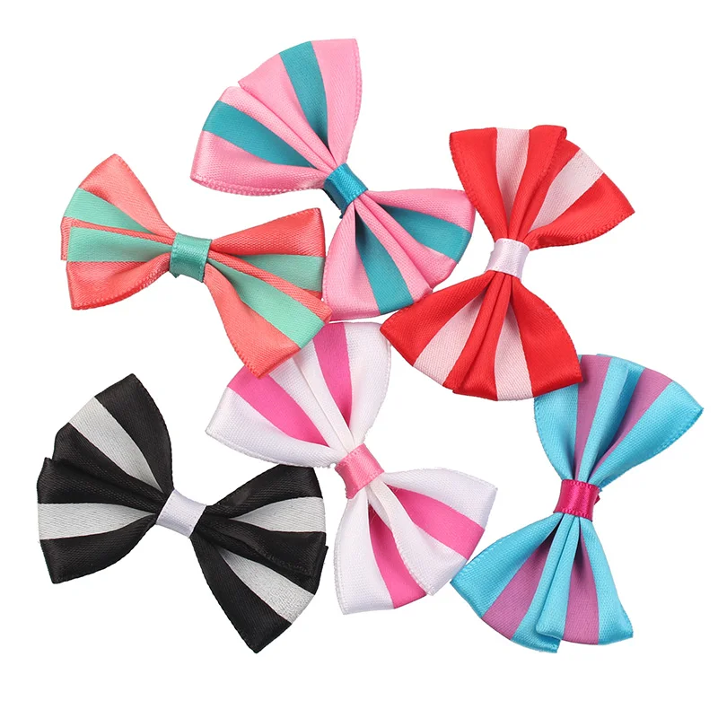 

30pcs Two-color Satin Ribbon Flowers Bows Ribbons For Crafts Grosgrain Bow Tie Scrapbooking Wedding Decoration Fit Hair Clip Diy