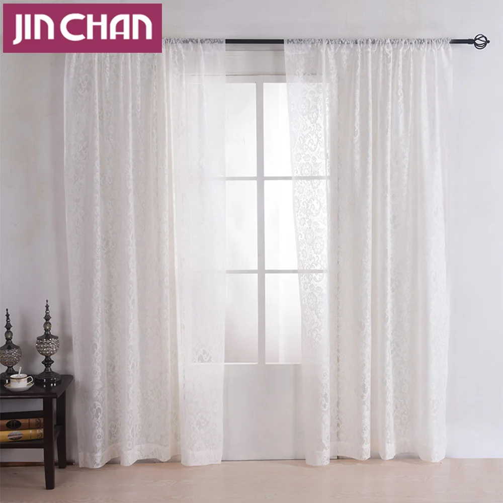Online kopen wholesale wit kant gordijnen uit china wit kant ...
