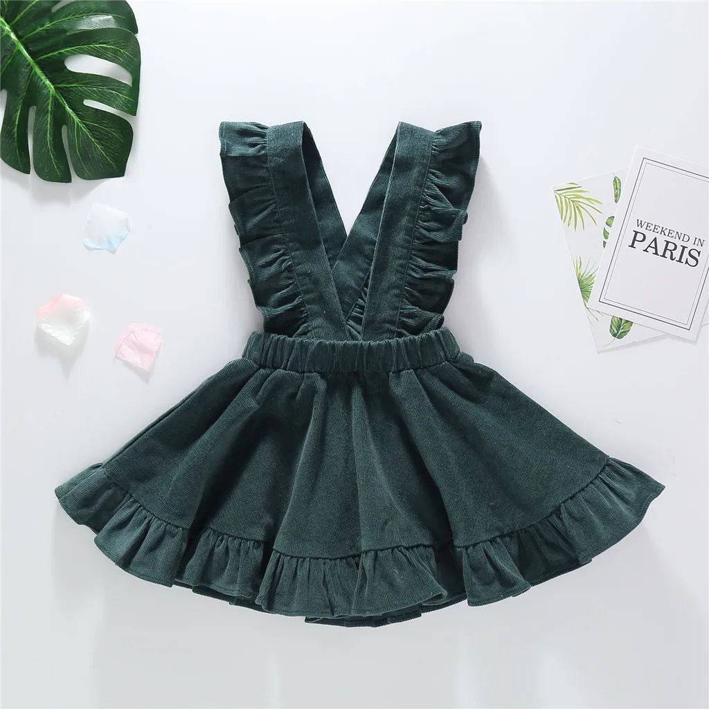 Летний комбинезон с оборками для малышей платья принцессы Одежда маленьких