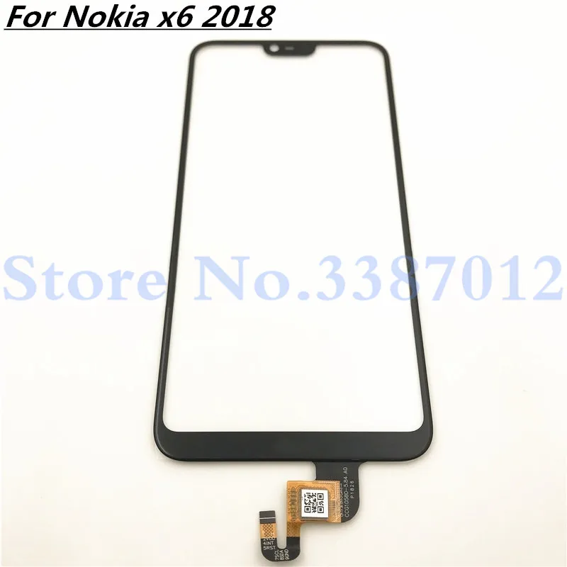 5.8&quot High Quality For Nokia X6 2018 Dual SIM TA-1099 Touch Screen Digitizer Sensor Outer Glass Lens Panel Black+Tracking Code |