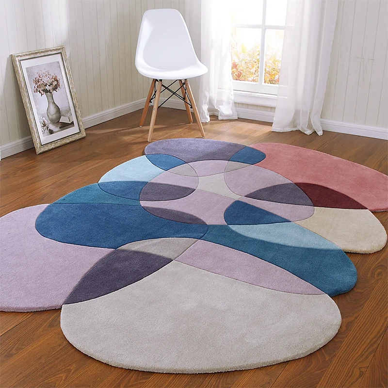

Creative Irregular Carpets For Living Room 100% Acrylic Thick Rugs For Bedroom Home Decor Sofa Coffee Table Floor Mat Study Rug