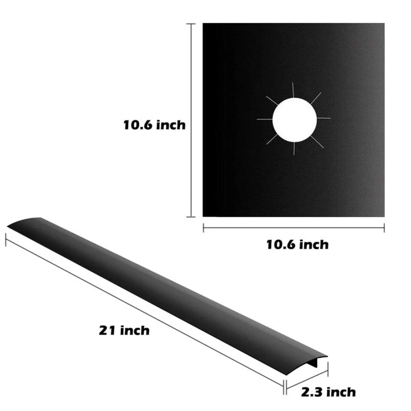 6 шт. газовая горелка кухонная плита боковая крышка защита газового диапазона многоразовые легко моются