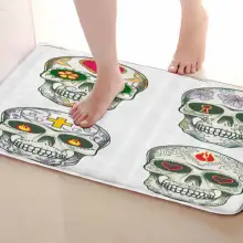 Череп Стиль Коврик для ванной комнаты, смешной Противоскользящий коврик для ванной, занавески для душа s аксессуары, соответствующие вашей душевой занавеске