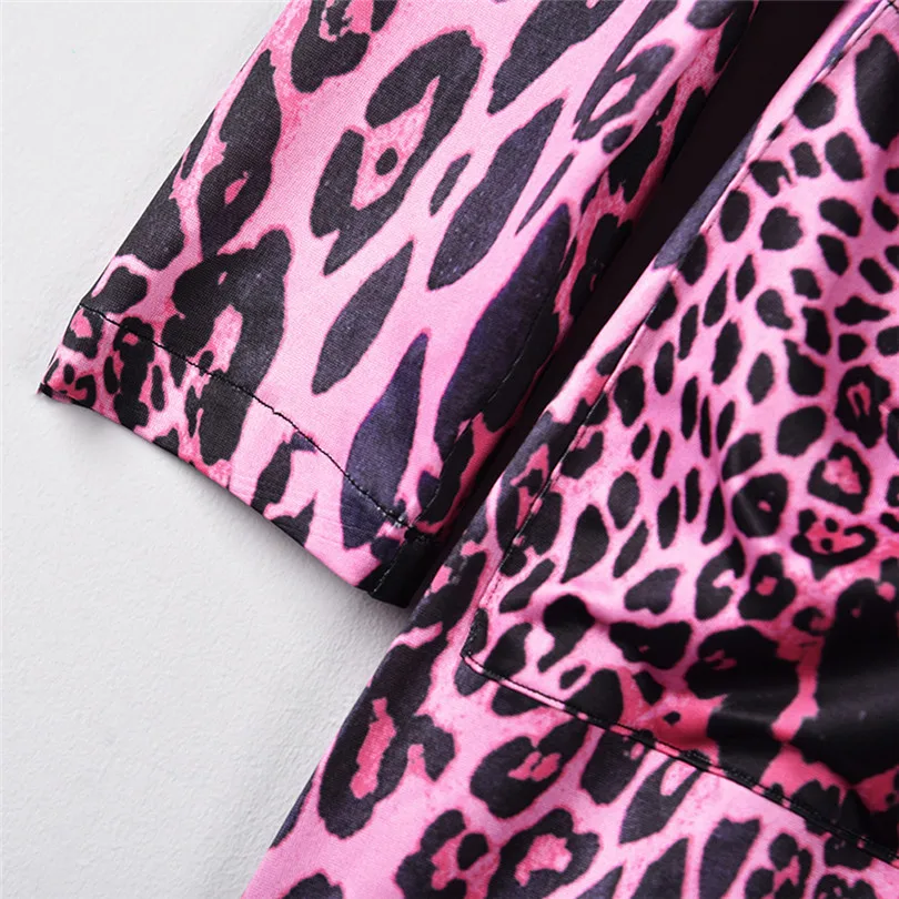  Fashion Womens Autumn Winter Casual Long Sleeve Leopard Print Fashion Coat Bllouse T-Shirt Tops Long coat New Arrival#4F01 (16)