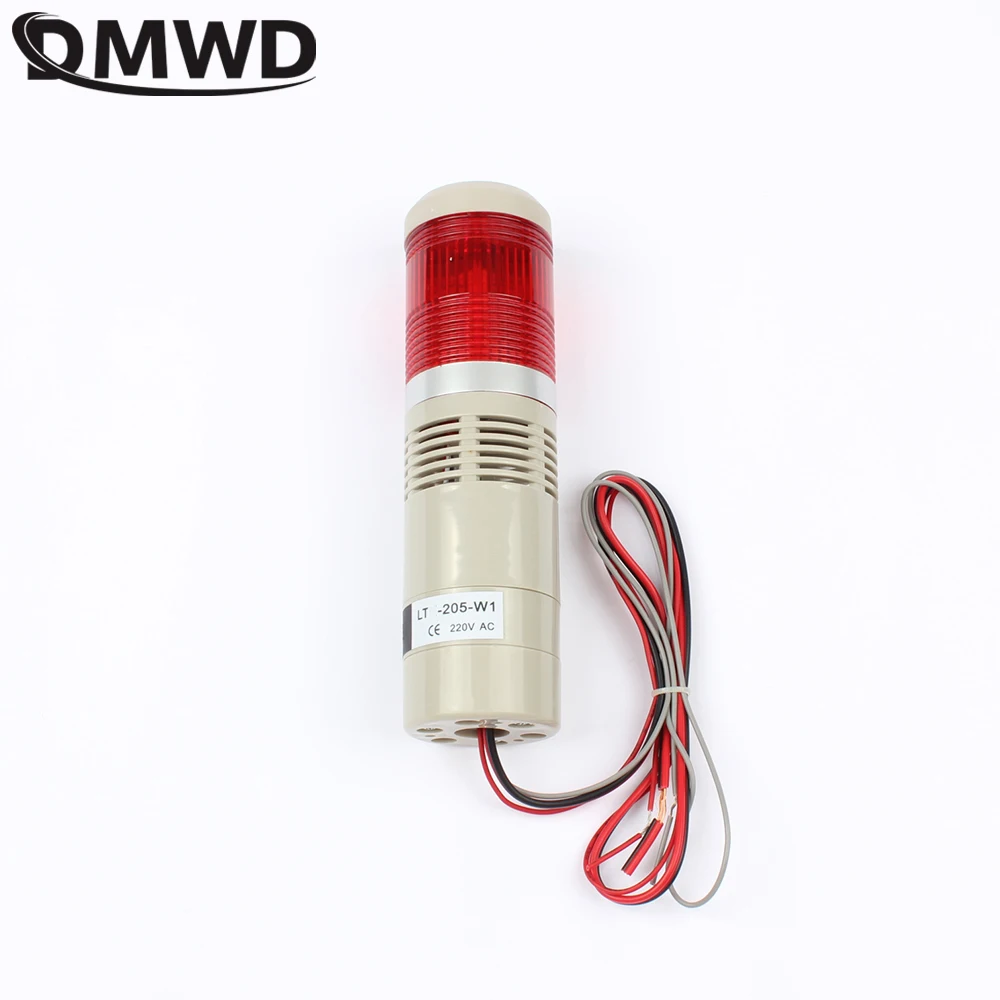 DMWD 110V 220V 12V 24V Safety Stack Lamp Red Green Yellow Industrial Tower Signal Light LTA-205 Red indicator light Always light DMWD 110V 220V 12V 24V Safety Stack Lamp Red Green Yellow Industrial Tower Signal Light LTA-205 Red indicator light Always light