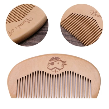 

Natural Peach Wood Comb Beard Fine Tooth Head Massage Anti-static Hair Care Tool