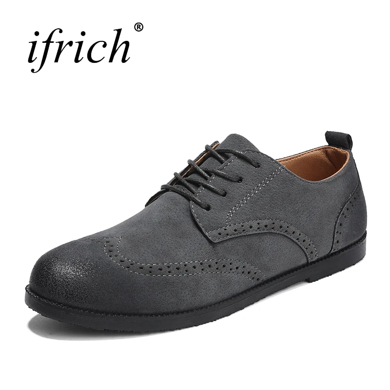 

Dress Shoes Men Lace Up Mens Spring Summer Footwear Rubber Brogue Footwear Pointed Toe Shoes for Men Cheap