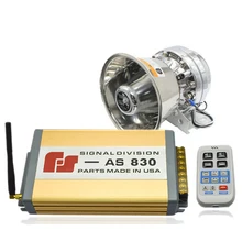 AS830 Car Wireless Control Alarm Siren Horn Security Systems 9 Tone Siren Horn Police Siren Car Megaphone Slim Loudspeaker