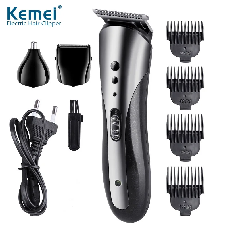 

Kemei razor hair clipper nose hair multi-function professional suit styling hairdressing scissors head washable KM-1407