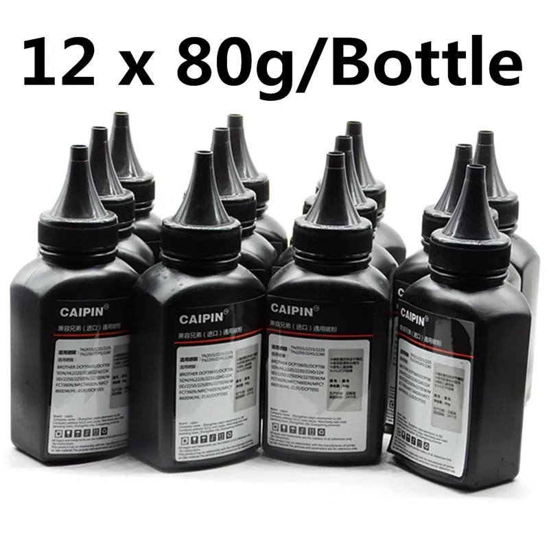 TN360 Высокое Качество Широко Универсальный черный лазерный тонер Порошок Заправка комплект для упакованных в сумке из фольги 1 кг/мешок лазерный принтер - Цвет: 12 Bottle