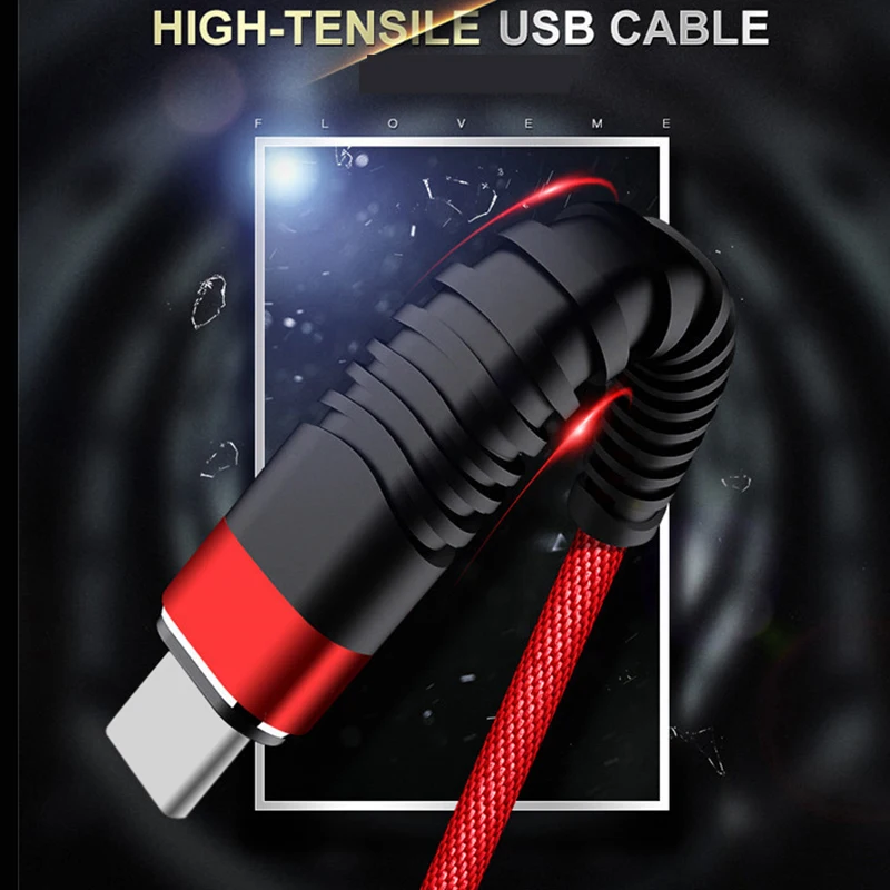 

1M USB 3.1 TYPE C Cable 2A Fast Charger Metal Braided Type-C Data Line For Huawei P30 P20 Pro lite Mate 20 10 Pro Redmi Note 7