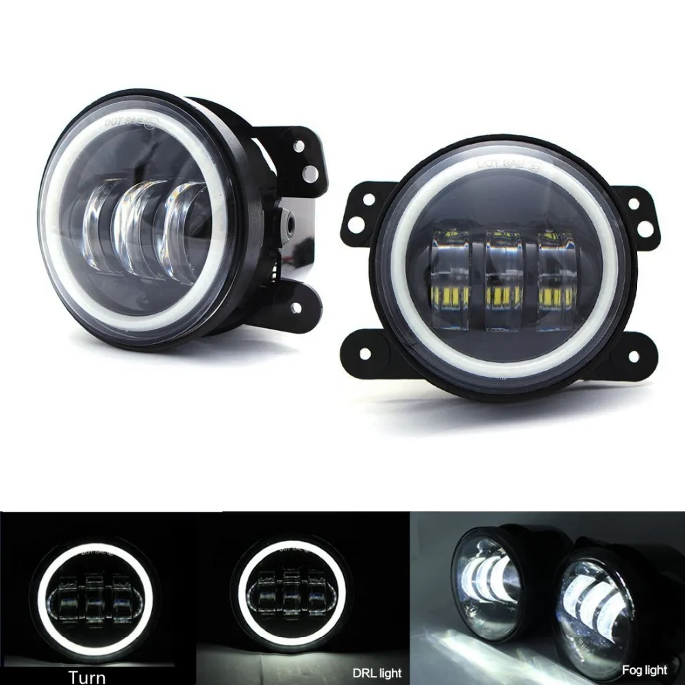 2pcs 4 Inch 30W LED Fog Lights Len Projector LED Fog Lamps Bulb Auto LED Headlight Driving