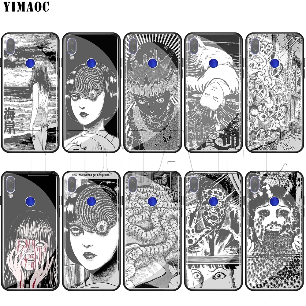 

YIMAOC Junji Ito Tees Horror Tempered Glass Case for xiaomi redmi note 4X 5 6 7 Pro 6A 8 9 A1 A2 Pocophone F1