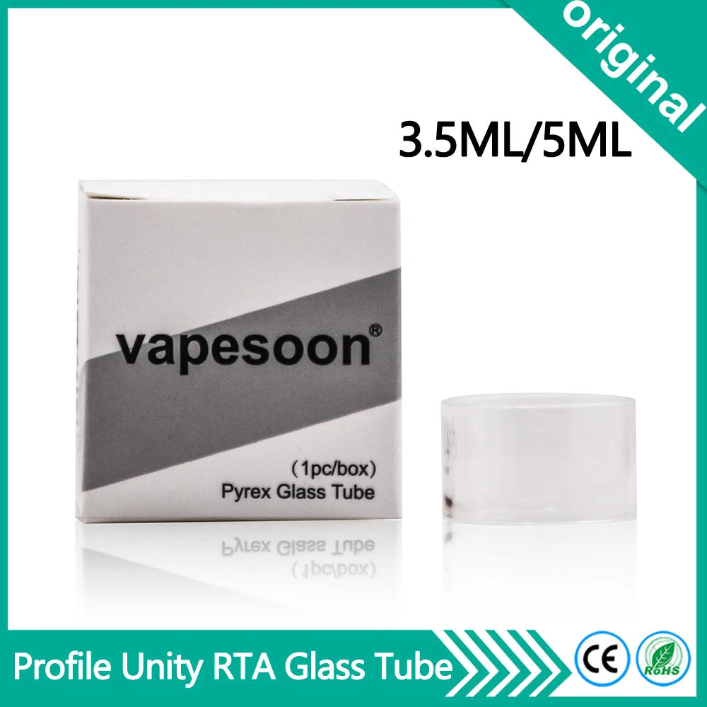 

Original Vapesoon Replacement Pyrex Glass Tube for Wotofo Profile Unity RTA Atomizer 3.5ML 5ML Capacity Glass Tube For E Cig