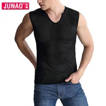 Нижнее белье Мужской жилет широкая Женская майка повседневная плотная быстросохнущая сетка без рукавов дышащая нижняя рубашка JunAo