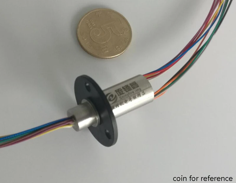 

1PC Miniature Slip Ring Diameter 10/12/16/20/25mm Flange Capsule Electric Collecting Sliprings Ring 2A 4/6/12/24 Circuit Channel