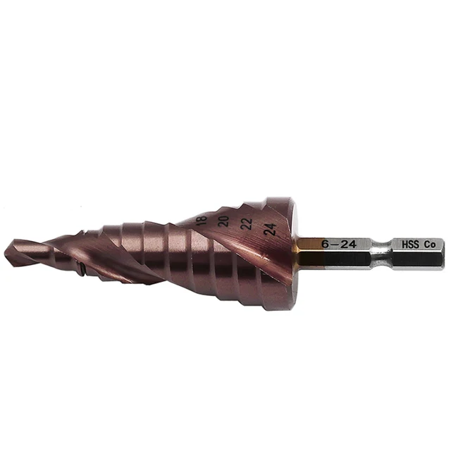 HSS Co M35 Spiral Grooved Center Drill Bit Pagoda Shape Hole