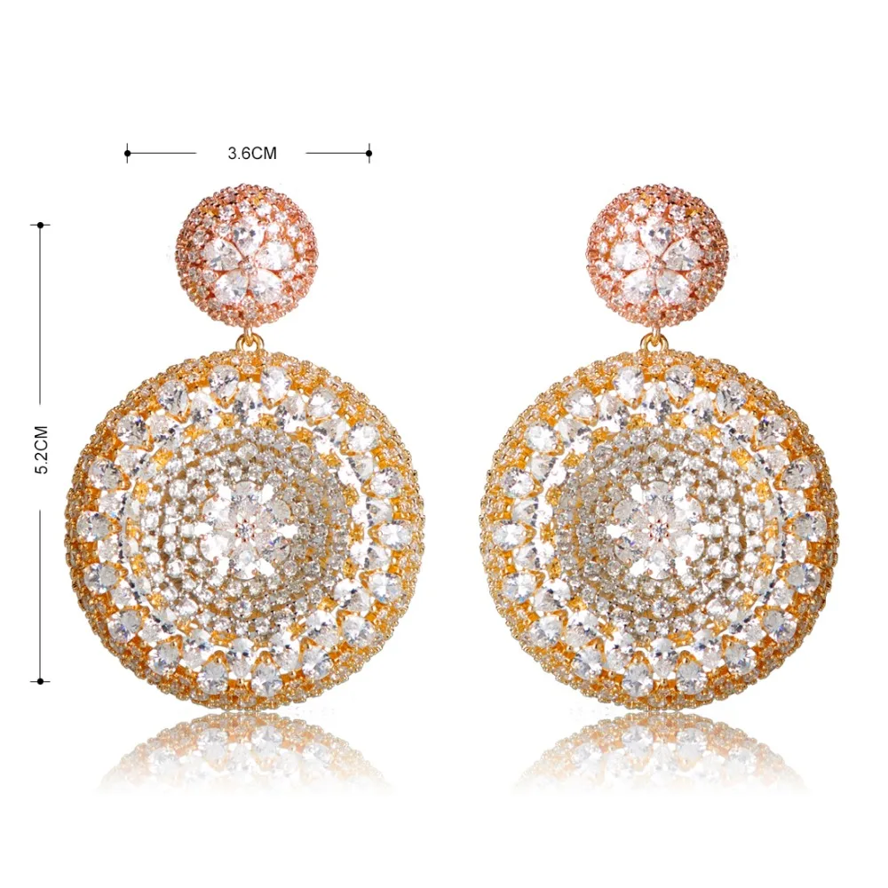 Женские сережки с цирконием Dazz свадебные медные в нигерийском стиле|earrings for|drop