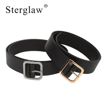 

103x3.5cm New womens designer casual ladies belts for jeans Modeling belts gold buckles leather belt lady cinturon mujer J210