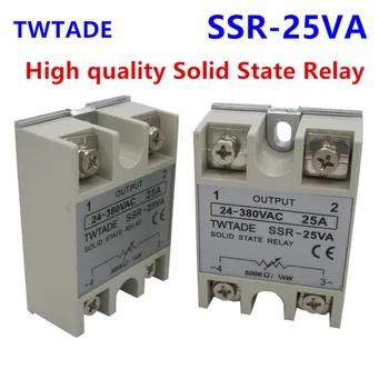 

TWTADE/High quality solid state relay SSR-25VA 25A 470-560k ohm TO 24-380V AC SSR 25VA relay solid state Resistance Regulator