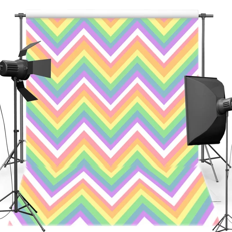 Chevron Pattern Vinyl Photography Background For Children New Fabric Flannel Backdrop Newborn photo studio CM6716 | Электроника