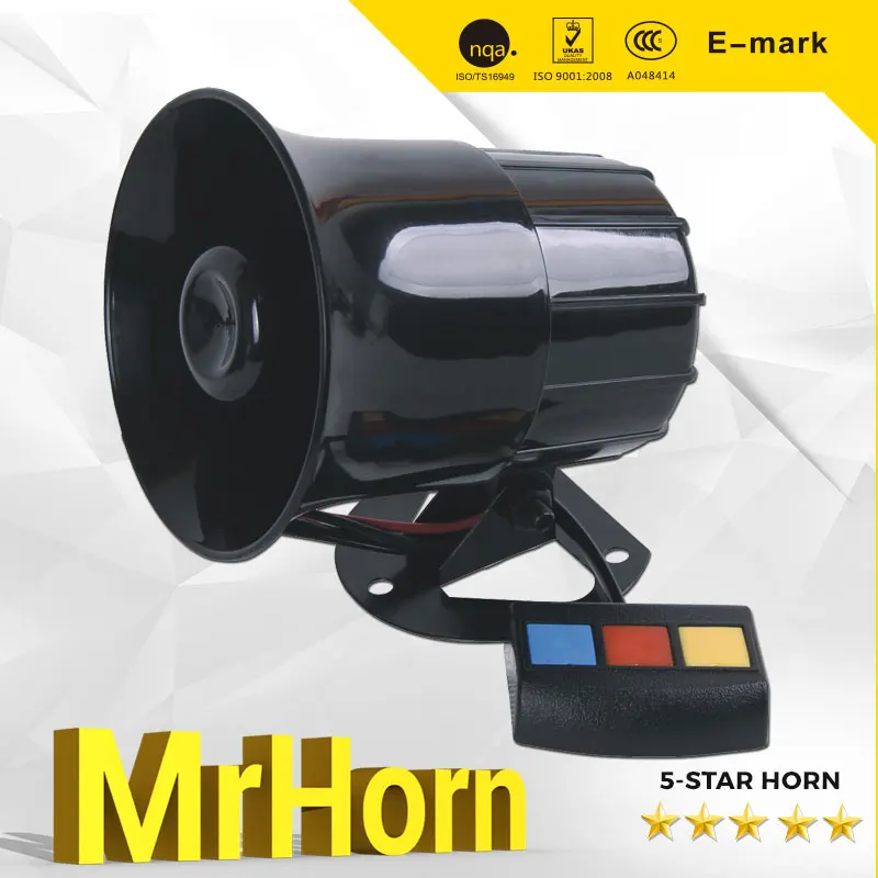 MrHorn! 12V Vehicle Truck ATV Auto Car Motorcycle Alarm Warning Siren