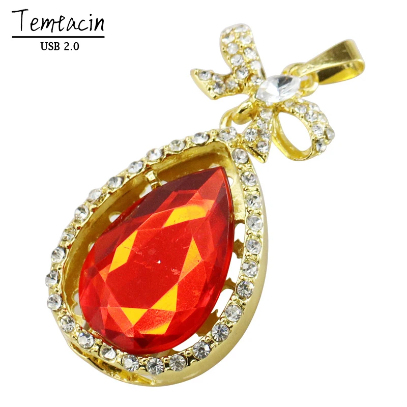 

Real Capacity Jewelry Drop Crystal Rhinestone USB Flash Drive USB 2.0 USB Memory Drive Stick Flash Drive Memory USB Drive