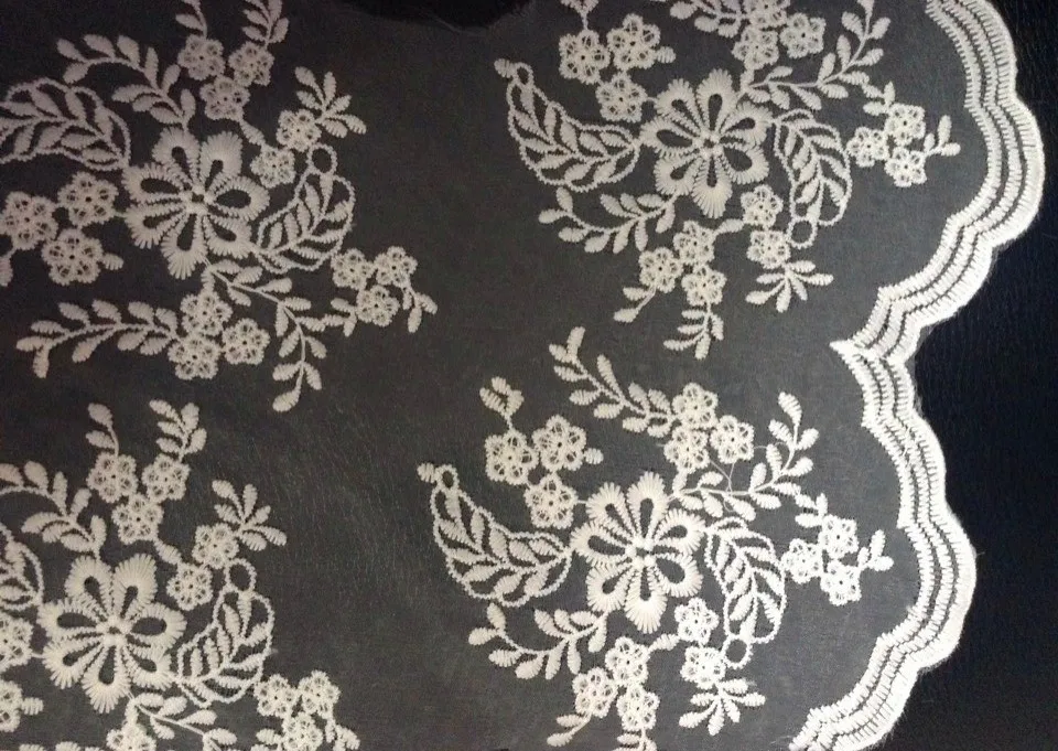 

130cm high quality organza fabric with flower embroidery,veil lace fabric,130cm wide,XERY0127B