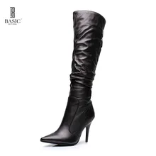 Basic Editions Для женщин SuedeLeather высокой шпильке на молнии