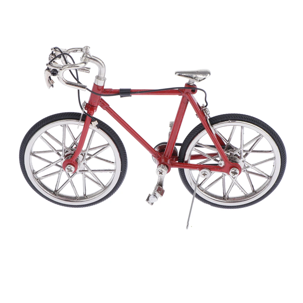 Creative Metal Fixed Gear Model Bicycle Figurine, Home Decor Collectible Gifts for Bike Lovers or Kids - 3 Colors