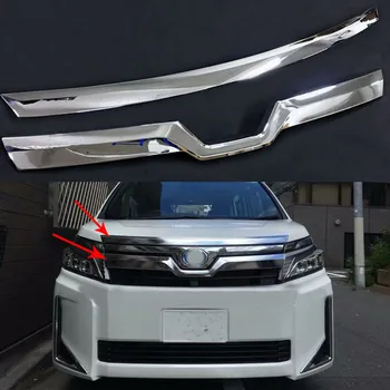 

High quality ABS Chrome Front Upper Grille grille trims Grills Frames Decoration For Toyota Voxy Noah R80 2017 2018 2019