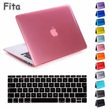 

Hard Crystal Transparent Case Cover for Apple Macbook Air Pro Retina 11 12 13 15 inch Laptop A1706 A1465 A1278 + Keyboard Cover