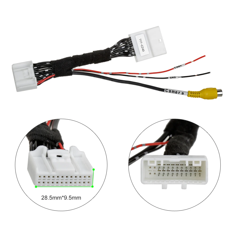 SINOSMART C24D 24 контактный кабель для подключения камеры заднего хода монитора Prado Crown