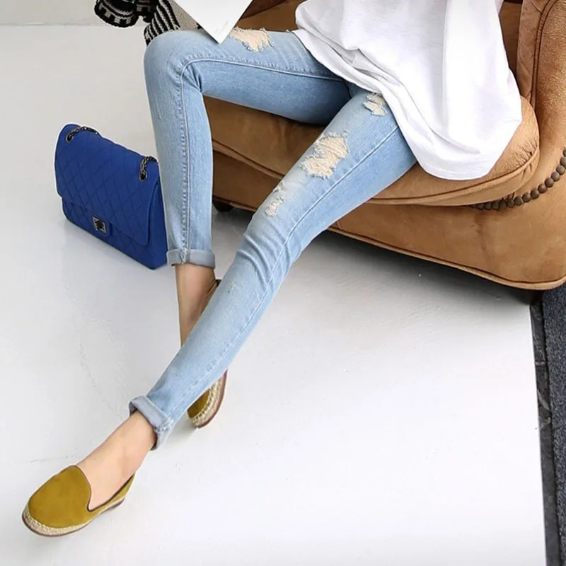 

Elastic Denim Maternity Pants Jeans for Pregnant Women Pants Clothes Pregnancy Jeans Maternity Clothing HIgh Waist Trousers