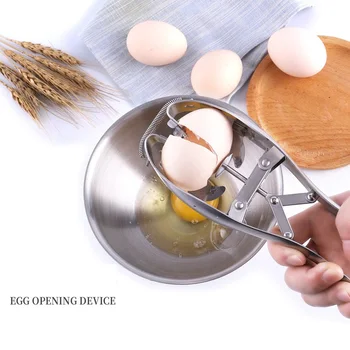 

Magic Egg Opening Device Stainless Steel Egg opener Cutter Shell Opener Boiled Raw Egg Open Scissors Tool Dropshipping
