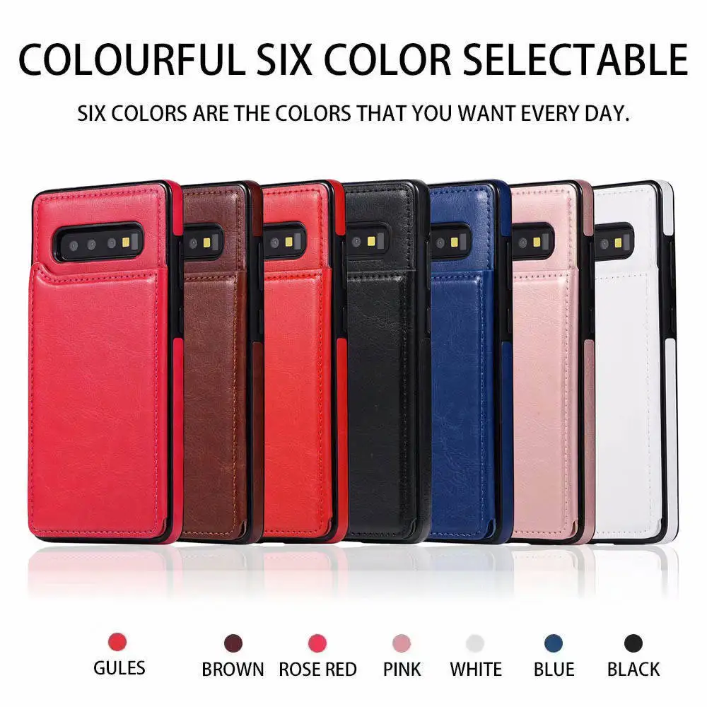 silicone case samsung Card holder Phone Case For Samsung Galaxy S22 S21 S20 FE Note 10 9 8 20 Ultra S10 S9 S8 Plus S10E S7 edge Leather Wallet Cover best case for samsung