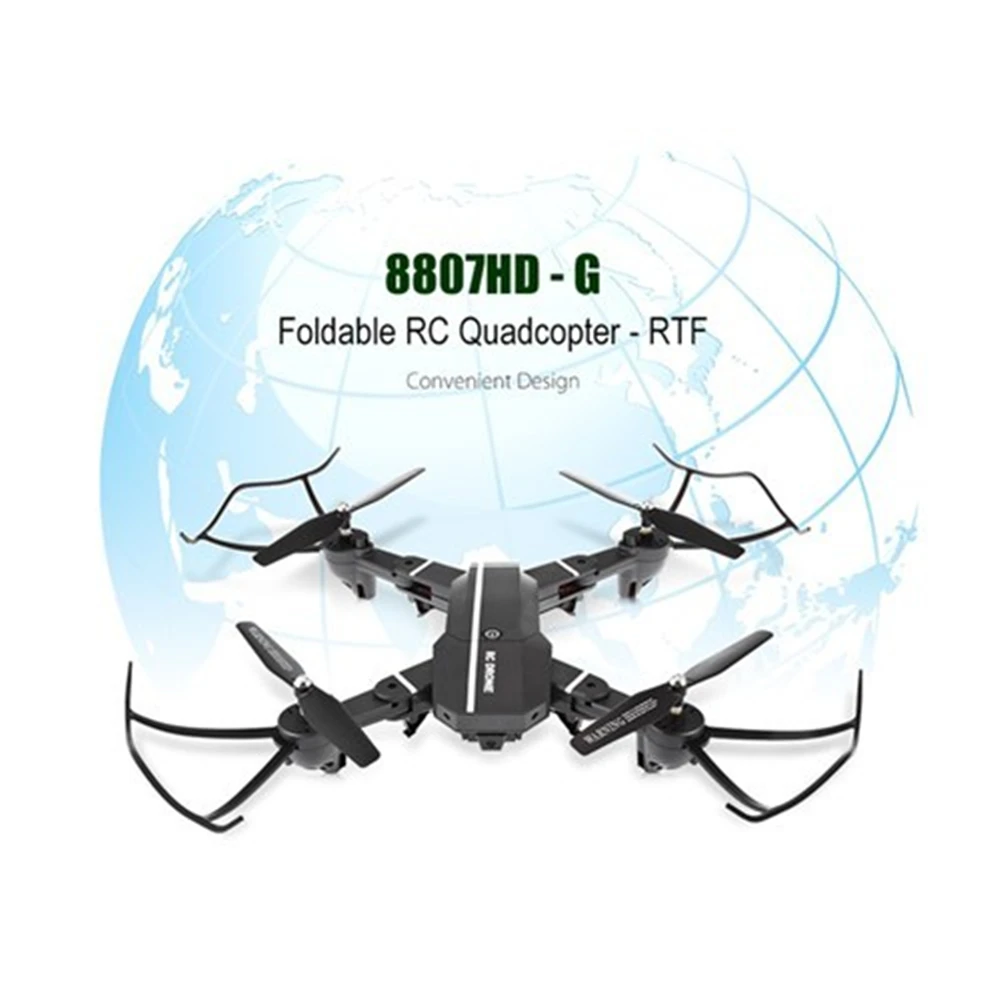 

8807HD Foldable RC Quadcopter Mini Drone RC Helicopter HD Camera RTF WiFi FPV Voice Control/G-sensor Mode VS XS809W Drone Toys