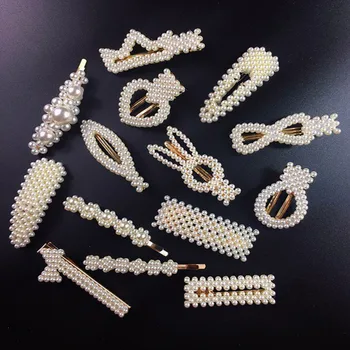 

2019 New Girls Hair Clips Cute Pearl Hair Pin Children Hairpin Princess Hair Accessories For Children New