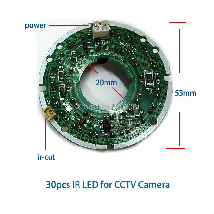Экономичные 30 шт. ИК-светодиоды для камеры видеонаблюдения на большие расстояния