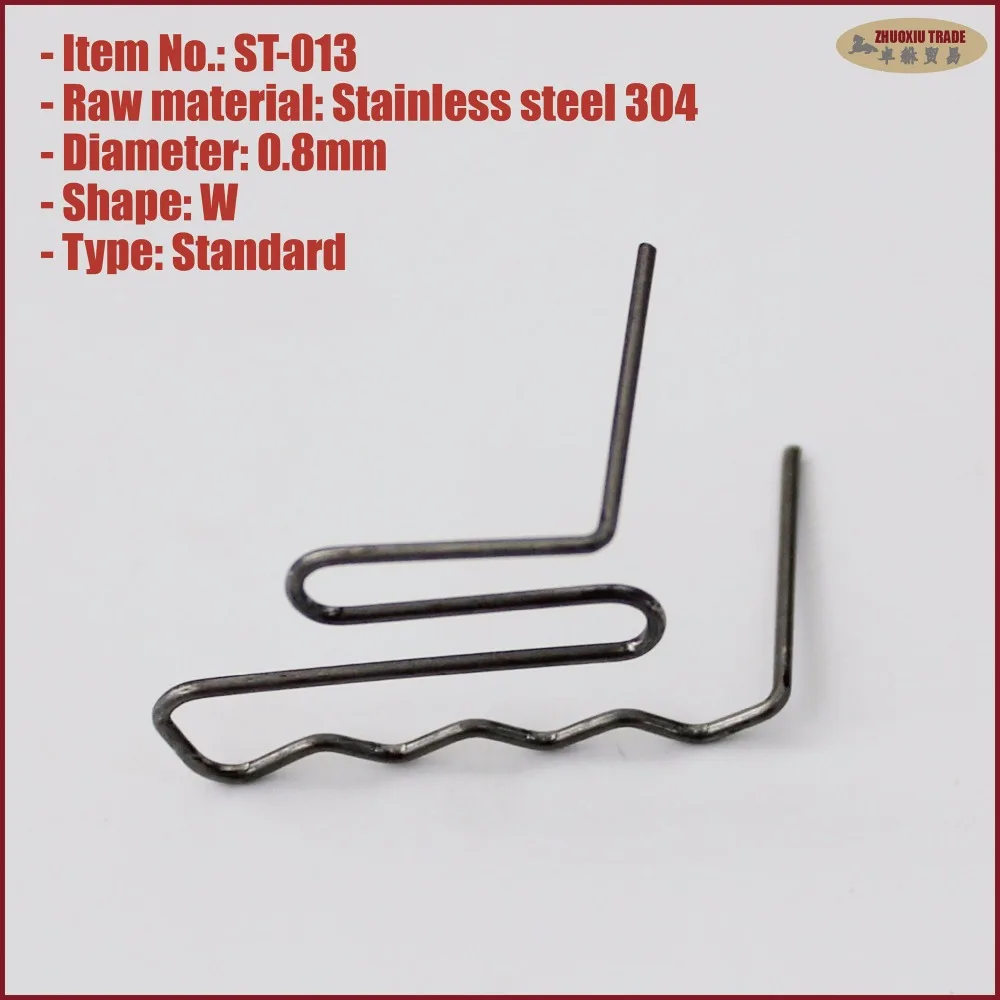 hot stapler plastic repair kit welding staple gun bumper fairing auto car body repair tool curved W 0.8mm replacement staples