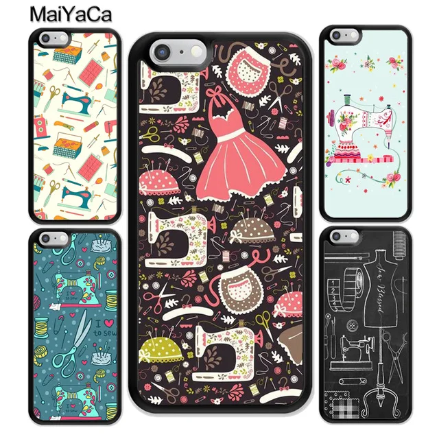 MaiYaCa швейная машина шаблон для iPhone 4S SE 5C 5S 5 6 6S 7 8 Plus X XR XS MAX черный мягкий чехол
