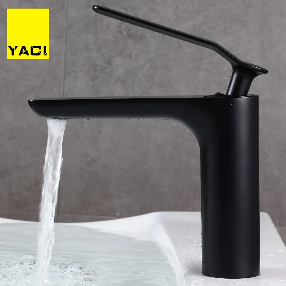 

Black bathroom basin faucet ceramic spool single handle hot and cold bathroom dresser faucet sink faucet