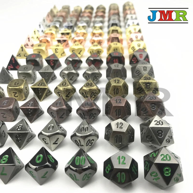 

Dnd Dice Sets,Metal Dice Juegos De Mesa Dados Rpg,Set of D4-D20 Polyhedral Dice for Dungeons and Dragons Rpg Board Game,7pcs/set