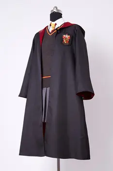 Hermione Granger Cosplay Costume Girls Hermione Robe Magic Wand Costume Uniform Kids Carnival Halloween Xmas hermione robe costume