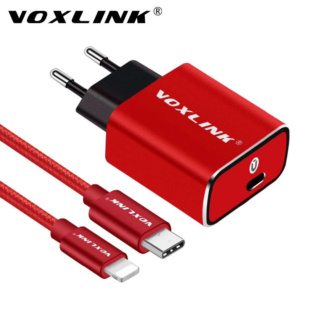 VOXLNK USB C Charger Mobile Phone Quick Charge 3.0 EU Plug