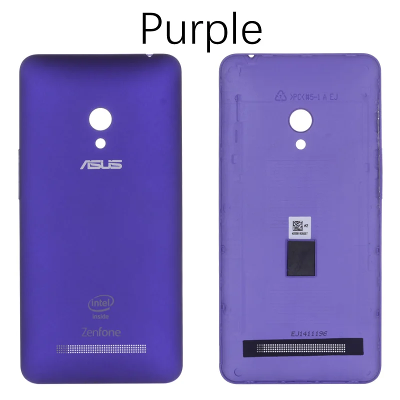 Задняя крышка для ASUS Zenfone 5 на батарею черный белый золотой - Цвет: Purple